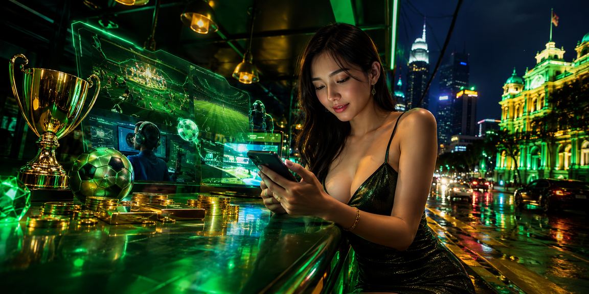 Màn hình neon esports cá cược trực tuyến tại Thành phố Hồ Chí Minh ban đêm